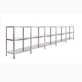 3 Katlı 5 Üniteli Bitişik Galvaniz Çelik Arşiv Depo Kiler Rafı