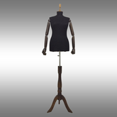 Bayan Ayaklı ve Ahşap Kollu Plastik Terzi Manken