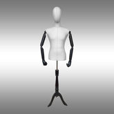 Erkek Ayaklı, Kumaş Kafalı ve Ahşap Kollu Plastik Terzi Manken