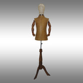 Çocuk Ayaklı, Tel Kafalı ve Ahşap Kollu Plastik Terzi Manken