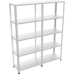 5 Katlı 2 Üniteli Bitişik Galvaniz Çelik Arşiv Depo Kiler Rafı