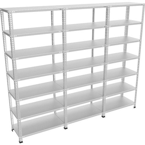 7 Katlı 3 Üniteli Bitişik Galvaniz Çelik Arşiv Depo Kiler Rafı