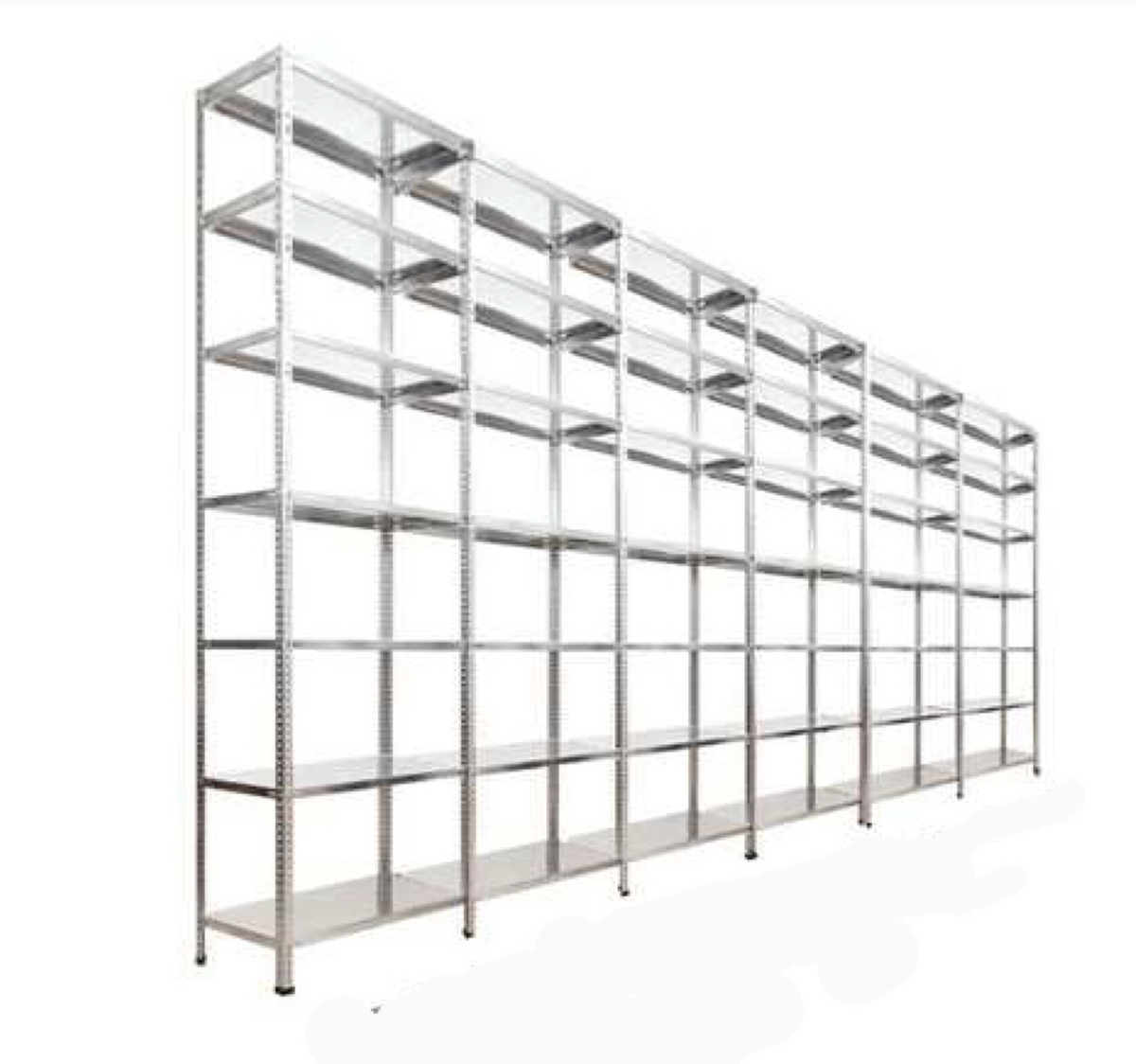 7 Katlı 6 Üniteli Bitişik Galvaniz Çelik Arşiv Depo Kiler Rafı