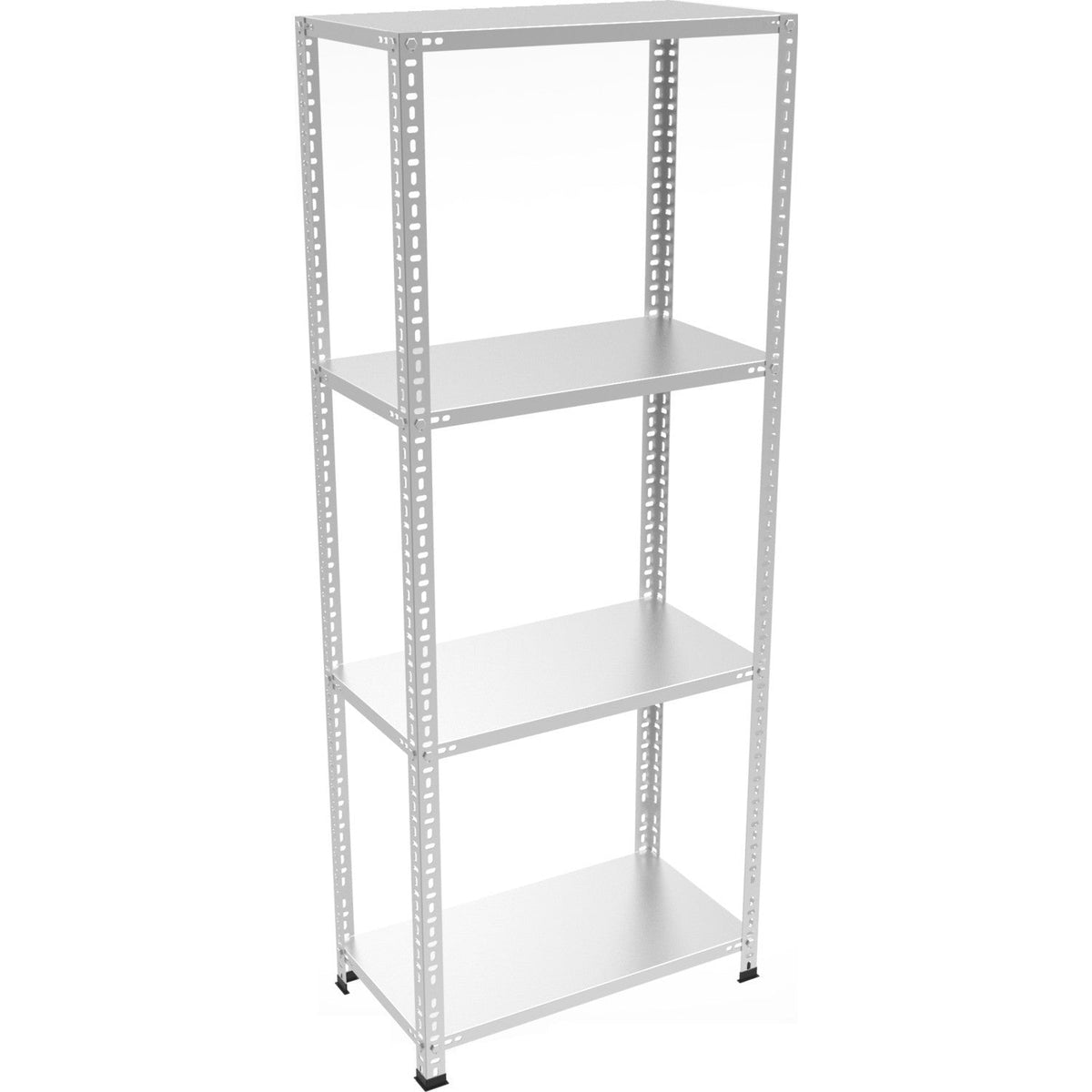 4 Katlı Tekil Galvaniz Çelik Arşiv Depo Kiler Rafı