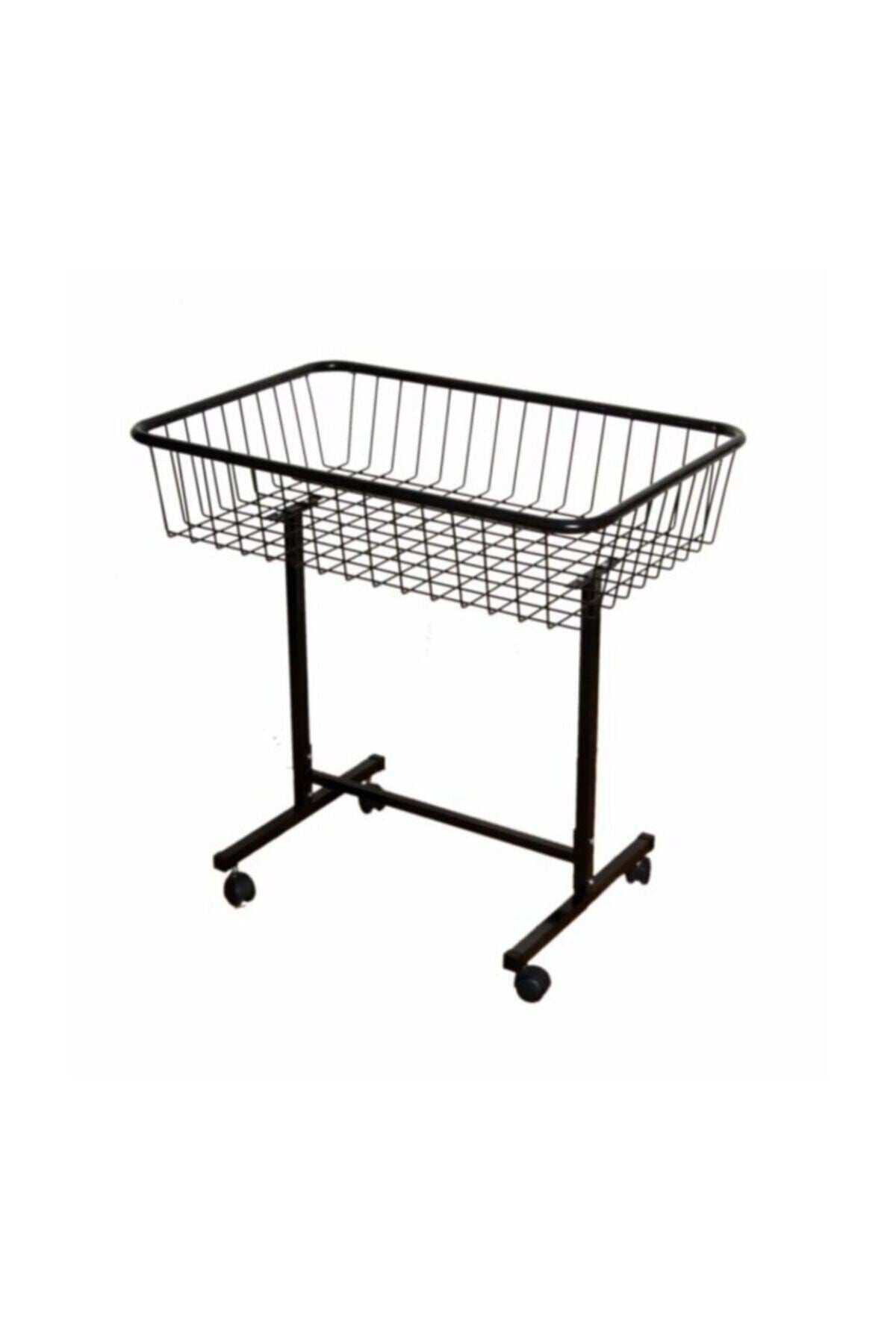 Tekerlekli Siyah Havuz Teşhir Sepeti